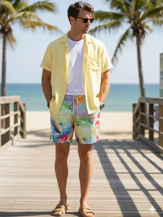Ralph Lauren Tropical Print Traveler Shorts - Multicolor - Picture 2 of 6